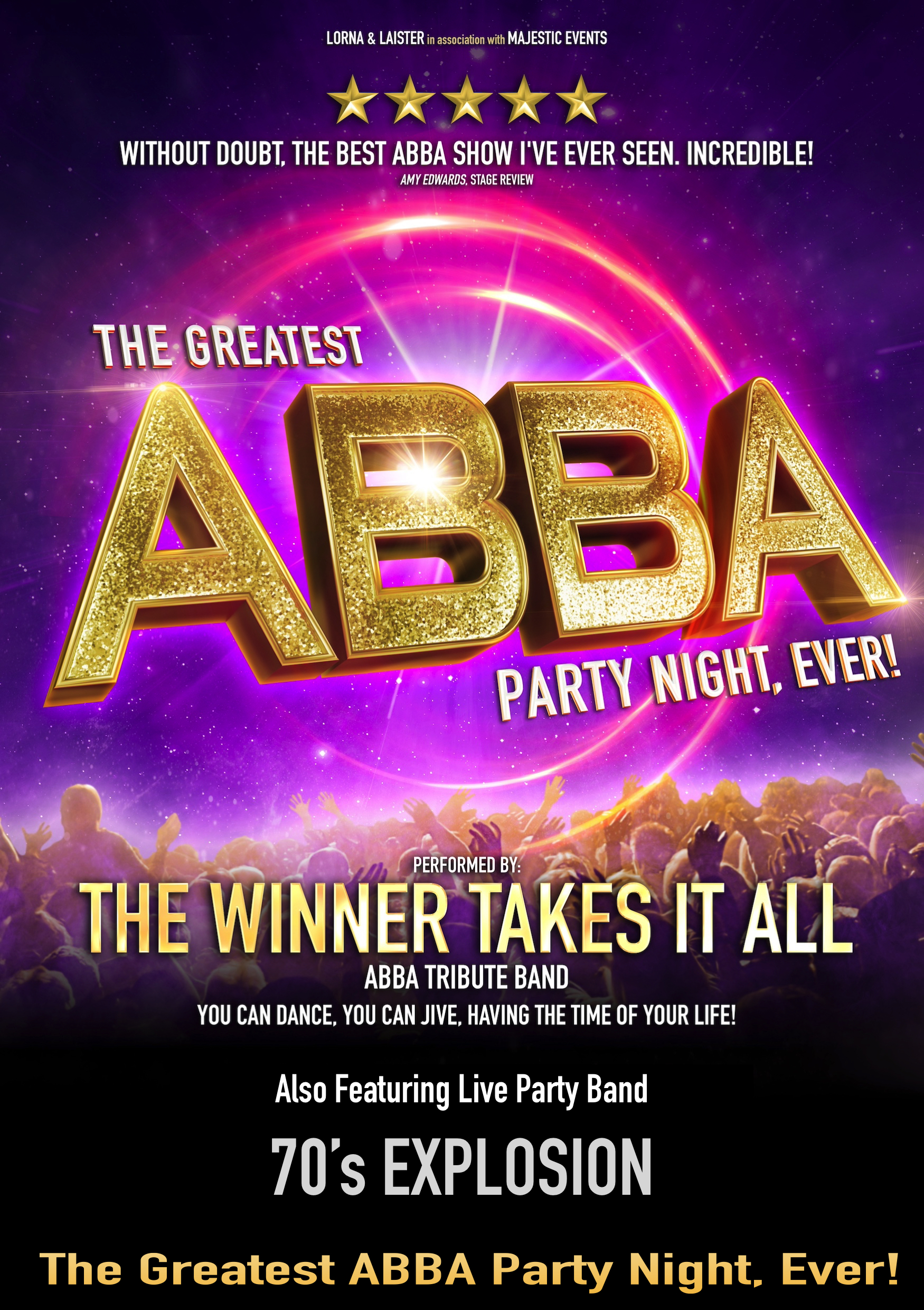 The Greatest ABBA Party Night Ever flyer
